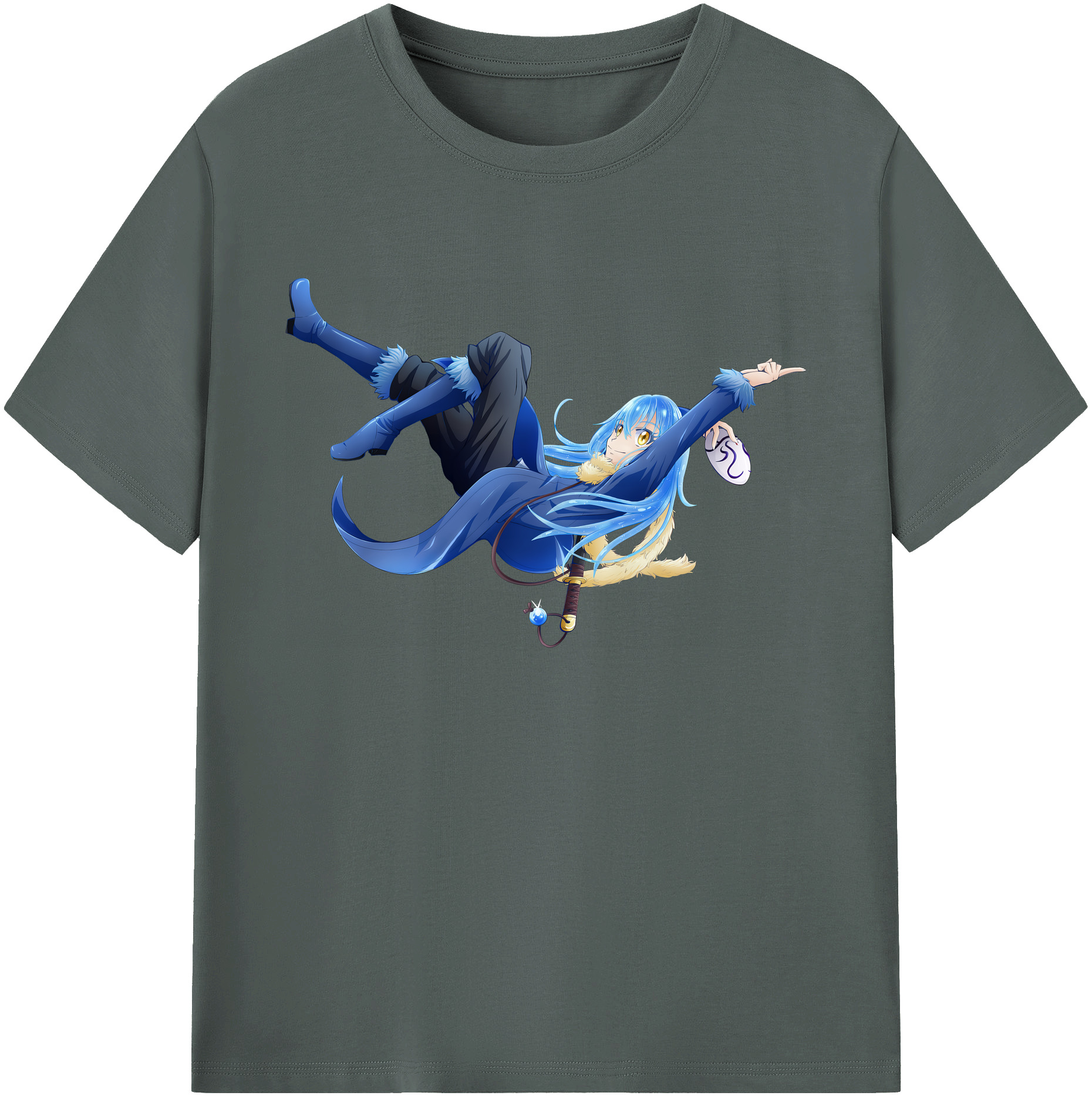 （画像用） 転スラ Regarding Reincarnated to Slime 綿100％ メンズ半袖Tシャツ｜肌触りやわらか＆通気性